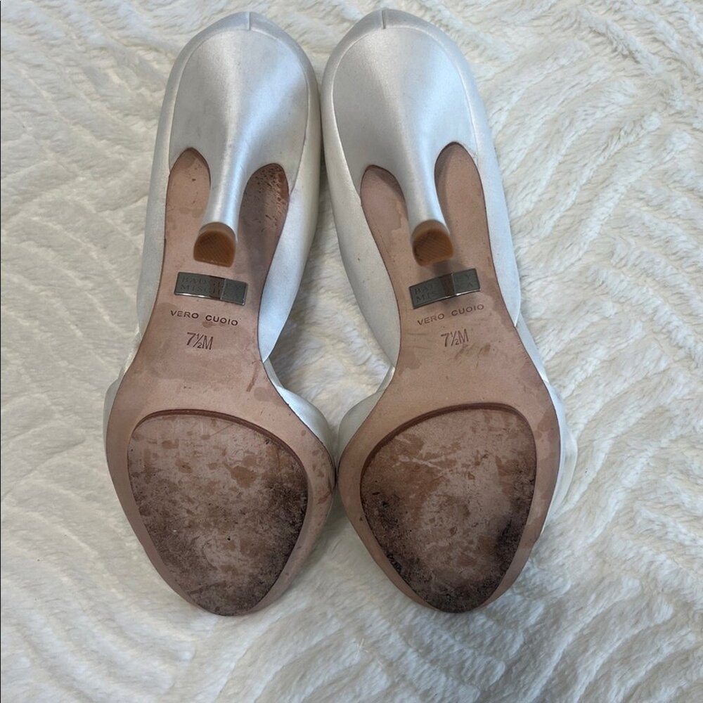 Badgley Mischka “Blossom” Satin Rosette D’Orsay Pumps - Picture 5 of 11